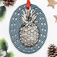 Pop Art  Pineapple  Ornament (oval Filigree) by Valentinaart