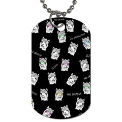 Llama Pattern Dog Tag (one Side) by Valentinaart