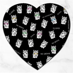 Llama Pattern Jigsaw Puzzle (heart) by Valentinaart