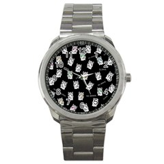 Llama Pattern Sport Metal Watch by Valentinaart