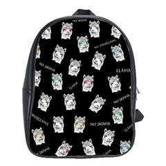 Llama Pattern School Bag (large) by Valentinaart