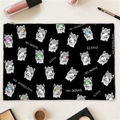 Llama Pattern Cosmetic Bag (xxl) by Valentinaart