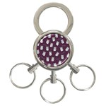 Llama pattern 3-Ring Key Chains Front