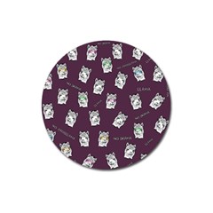 Llama Pattern Magnet 3  (round) by Valentinaart