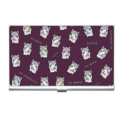 Llama Pattern Business Card Holder by Valentinaart