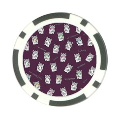 Llama Pattern Poker Chip Card Guard by Valentinaart