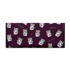 Llama Pattern Hand Towel by Valentinaart