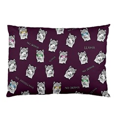 Llama Pattern Pillow Case by Valentinaart