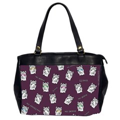 Llama Pattern Oversize Office Handbag (2 Sides) by Valentinaart