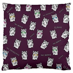 Llama Pattern Large Cushion Case (two Sides) by Valentinaart