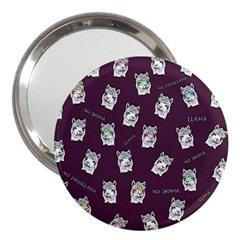 Llama Pattern 3  Handbag Mirrors by Valentinaart