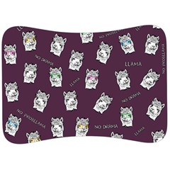 Llama Pattern Velour Seat Head Rest Cushion by Valentinaart