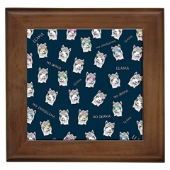 Llama Pattern Framed Tiles by Valentinaart