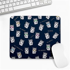 Llama Pattern Large Mousepads by Valentinaart