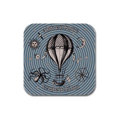 Vintage Adventure Expedition Rubber Square Coaster (4 Pack)  by Valentinaart