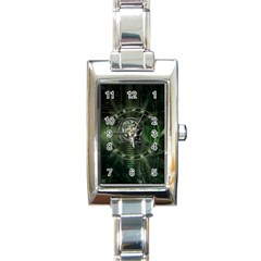 Awesome Creepy Mechanical Skull Rectangle Italian Charm Watch by FantasyWorld7