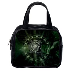 Awesome Creepy Mechanical Skull Classic Handbag (one Side) by FantasyWorld7