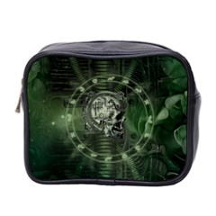 Awesome Creepy Mechanical Skull Mini Toiletries Bag (two Sides) by FantasyWorld7