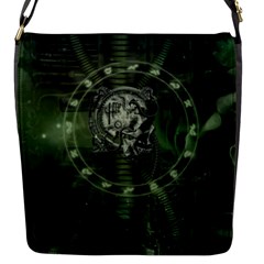 Awesome Creepy Mechanical Skull Flap Closure Messenger Bag (s) by FantasyWorld7