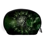 Awesome Creepy Mechanical Skull Accessory Pouch (Large) Front