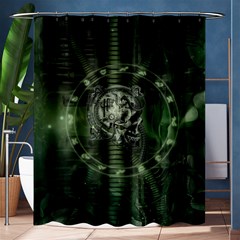 Awesome Creepy Mechanical Skull Shower Curtain 60  X 72  (medium)  by FantasyWorld7