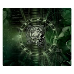 Awesome Creepy Mechanical Skull Double Sided Flano Blanket (small)  by FantasyWorld7