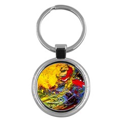 Yellow Chik 3 Key Chains (round)  by bestdesignintheworld