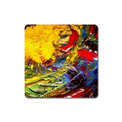 Yellow Chik 3 Square Magnet by bestdesignintheworld