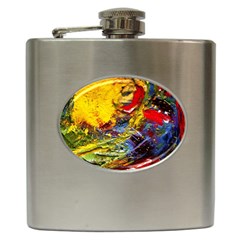 Yellow Chik 3 Hip Flask (6 Oz) by bestdesignintheworld