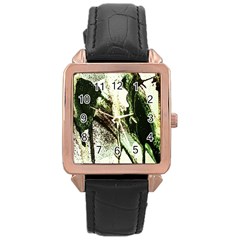 There Is No Promisse Rain 4 Rose Gold Leather Watch  by bestdesignintheworld