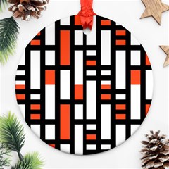 Linear Sequence Pattern Design Ornament (round) by dflcprints