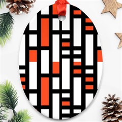 Linear Sequence Pattern Design Ornament (oval)