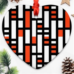 Linear Sequence Pattern Design Ornament (heart) by dflcprints