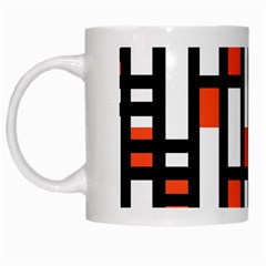 Linear Sequence Pattern Design White Mugs by dflcprints