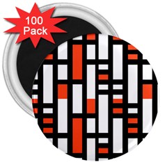 Linear Sequence Pattern Design 3  Magnets (100 Pack) by dflcprints