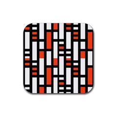 Linear Sequence Pattern Design Rubber Coaster (square)  by dflcprints