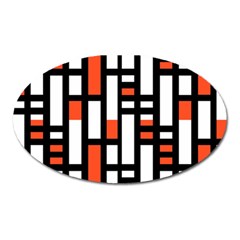 Linear Sequence Pattern Design Oval Magnet by dflcprints