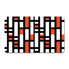 Linear Sequence Pattern Design Magnet (rectangular) by dflcprints