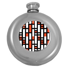 Linear Sequence Pattern Design Round Hip Flask (5 Oz) by dflcprints