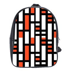 Linear Sequence Pattern Design School Bag (large) by dflcprints