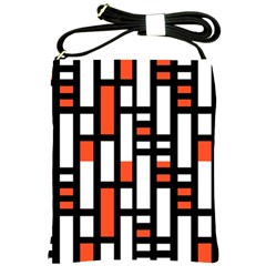 Linear Sequence Pattern Design Shoulder Sling Bag by dflcprints