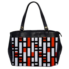 Linear Sequence Pattern Design Oversize Office Handbag by dflcprints