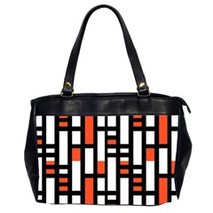 Linear Sequence Pattern Design Oversize Office Handbag (2 Sides) by dflcprints