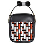 Linear Sequence Pattern Design Girls Sling Bag Front