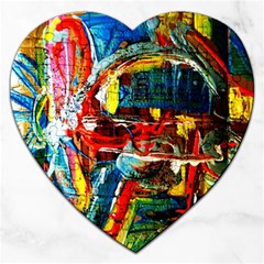 Red Aeroplane 7 Jigsaw Puzzle (heart) by bestdesignintheworld