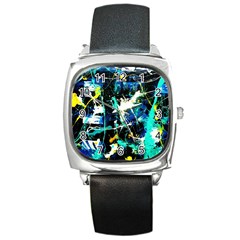 Brain Reflections 6 Square Metal Watch by bestdesignintheworld