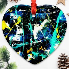 Brain Reflections 6 Heart Ornament (two Sides) by bestdesignintheworld