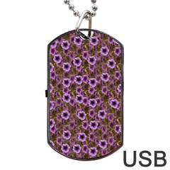 The Sky Is Not The Limit For A Floral Delight Dog Tag Usb Flash (one Side) by pepitasart