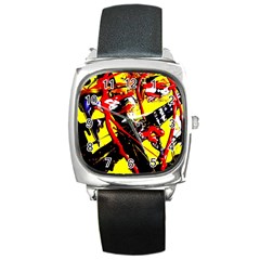 Cry About My Haircut 8 Square Metal Watch by bestdesignintheworld