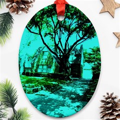 Hot Day In Dallas 50 Ornament (oval) by bestdesignintheworld